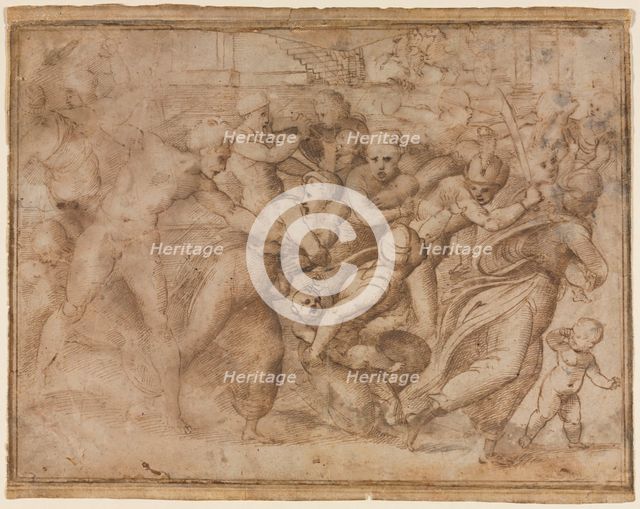Copy of Raphael's Massacre of the Innocents, after 1510. Creator: Raphael (Italian, 1483-1520), follower of.