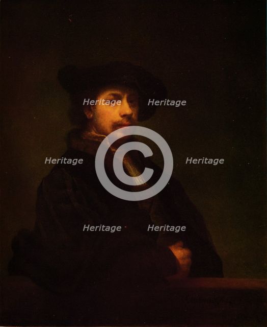 'Copy of Rembrandt's Portrait of Himself.', 1926. Artist: CM Berwick.