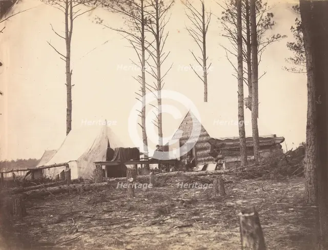 Copying Maps, Photographic Headquarters, Petersburg, Virginia, March 1865. Creator: Unknown.