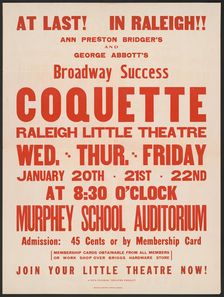 Coquette, Raleigh, NC, 1937. Creator: Unknown