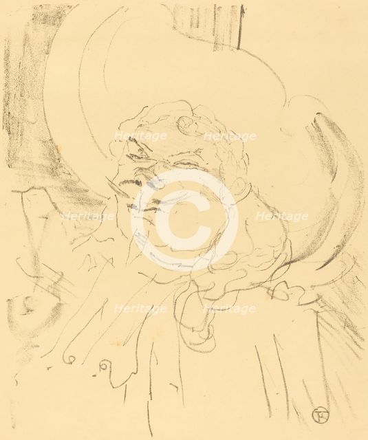 Coquelin the Elder (Coquelin aine), 1896. Creator: Henri de Toulouse-Lautrec.