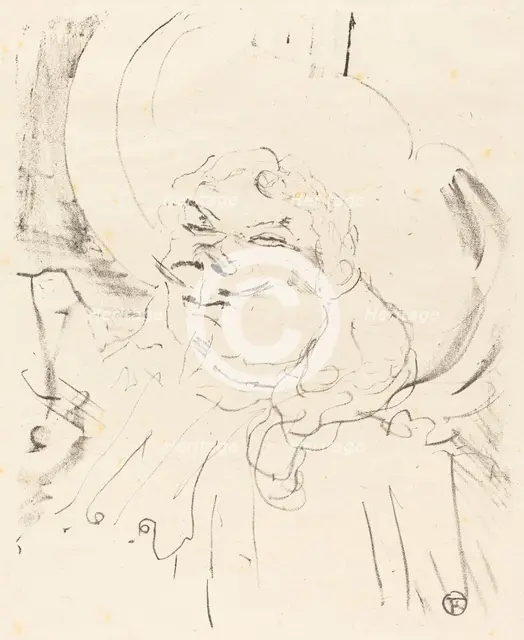 Coquelin the Elder (Coquelin aine), 1896. Creator: Henri de Toulouse-Lautrec.