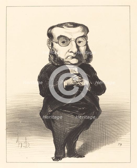 Coquerel, 1849. Creator: Honore Daumier.