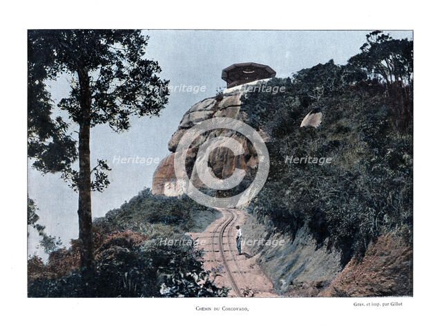 Corcovado Rack Railway, Rio de Janeiro, Brazil, 19th century. Artist: Gillot