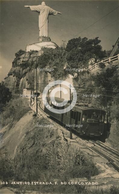 Corcovado Rack Railway, Rio de Janeiro, Brazil.  Creator: Unknown.
