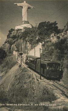 Corcovado Rack Railway, Rio de Janeiro, Brazil. Creator: Unknown