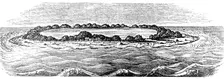 Coral reef creating a lagoon