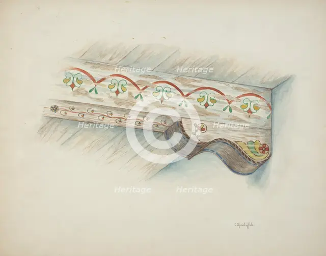 Corbel and Ceiling Beam, 1940. Creator: Cornelius Christoffels.