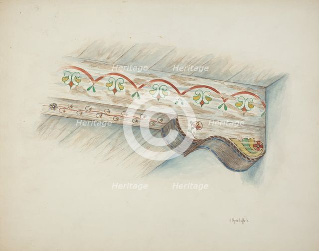 Corbel and Ceiling Beam, 1940. Creator: Cornelius Christoffels.