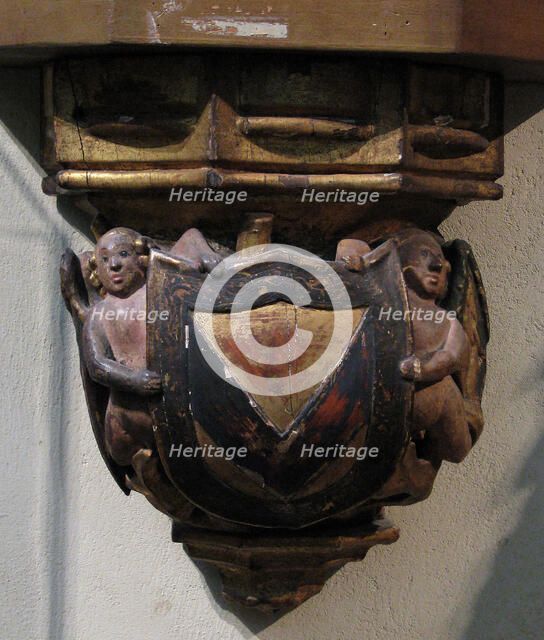 Corbel with Angels, French, late 15th century. Creator: Unknown.