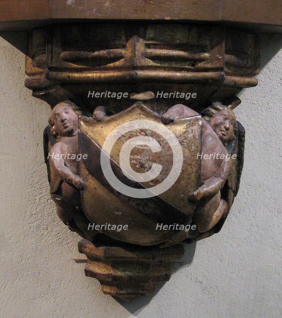 Corbel with Angels, French, late 15th century. Creator: Unknown.
