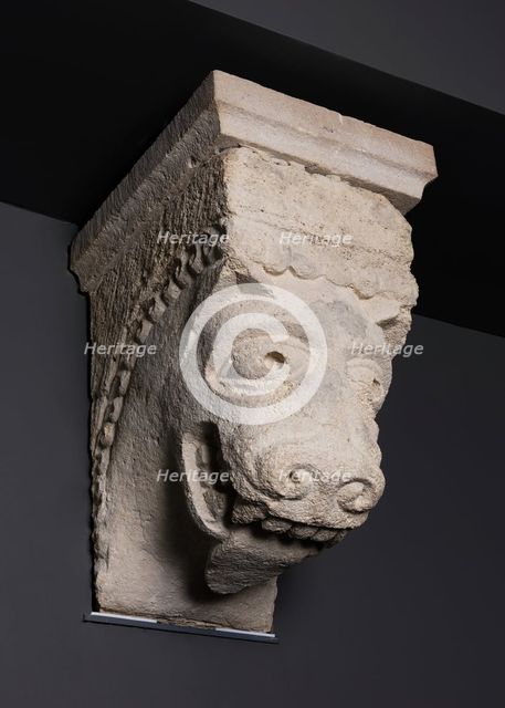 Corbel with Animal Mask with Protruding Tongue from the Monastery Church of Notre... Creator: Unknown.