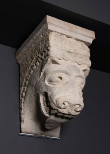Corbel with Animal Mask with Protruding Tongue from the Monastery Church of Notre... Creator: Unknown