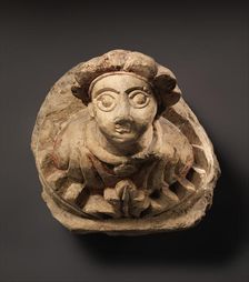 Corbel with Human Bust and Acanthus Leaves, Egypt, 5th-6th century. Creator: Unknown