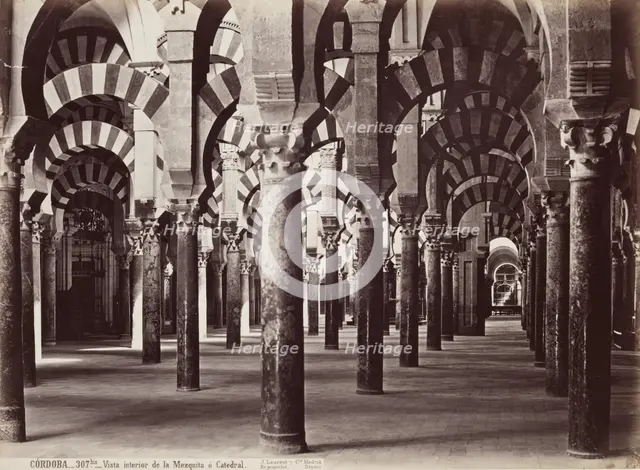 Cordoba, Vista Interior de la Mezquita O Cathedral, c1860. Creator: Juan Laurent.