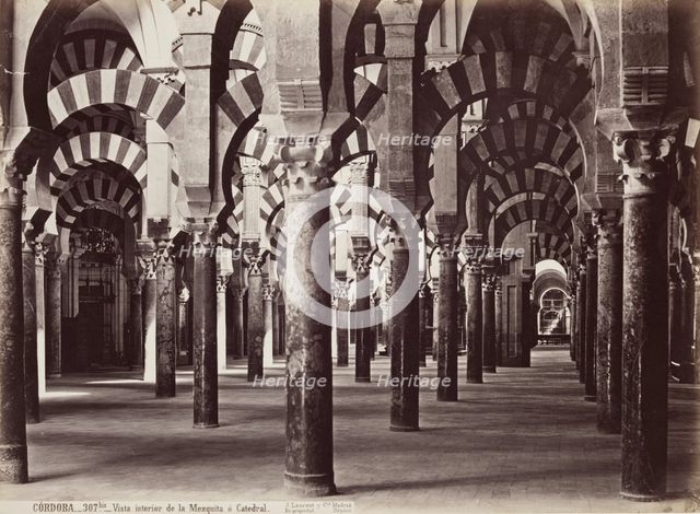 Cordoba, Vista Interior de la Mezquita O Cathedral, c1860. Creator: Juan Laurent.
