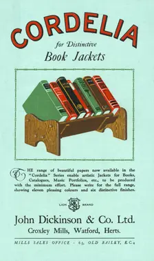 Cordelia for Distinctive Book Jackets 1928. Creator: Unknown