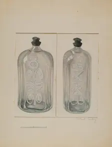 Cordial Bottle, c. 1936. Creator: Gertrude Lemberg