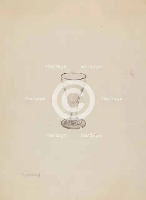 Cordial Glass, c. 1936. Creator: Frank Fumagalli.