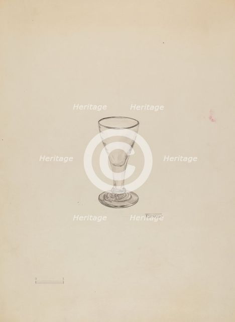 Cordial Glass, c. 1936. Creator: Frank Fumagalli.