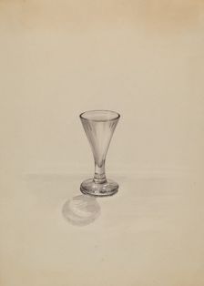Cordial Glass, c. 1936. Creator: John Tarantino