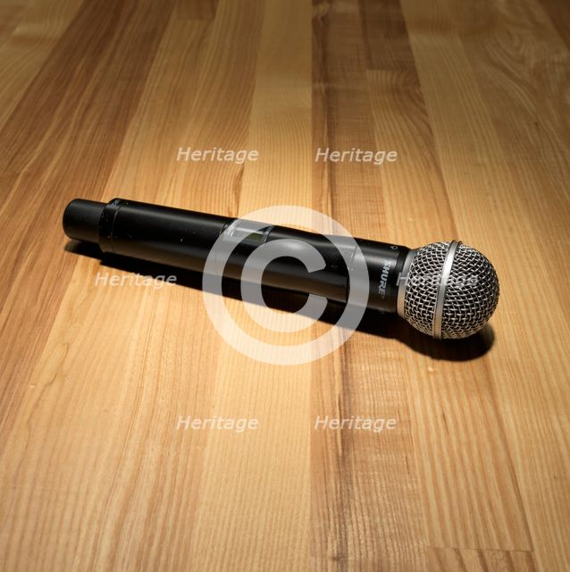 Cordless microphone used by Rakim to record The 18th Letter, 1997. Creator: Shure.