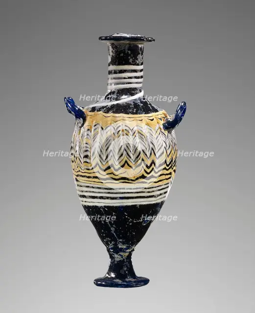 Core-formed Dark Blue Amphoriskos, 3rd-1st century BC. Creator: Unknown.