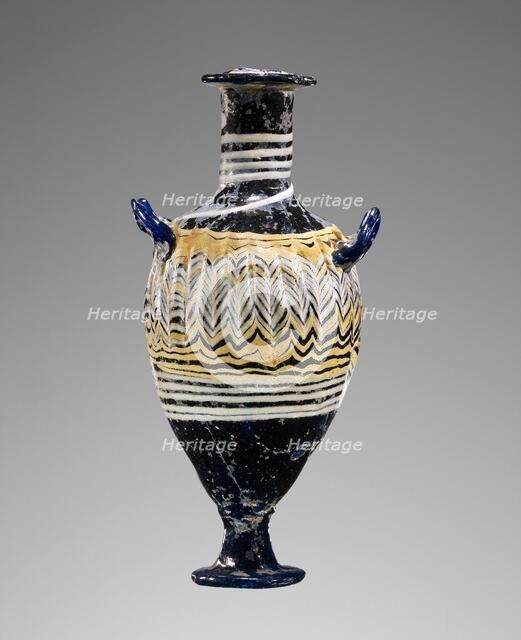 Core-formed Dark Blue Amphoriskos, 3rd-1st century BC. Creator: Unknown.