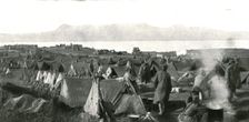 'Corfou, Base Serbe; Un camp serbe devant Corfou, sur l'ilot de Vido 1916 (1924) Creator: Unknown