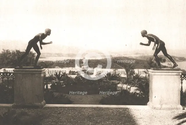 ''Corfou et l'Achilleion; les jardins de l'Achilleion vus de la villa.', 1916. Creator: B. Borri.