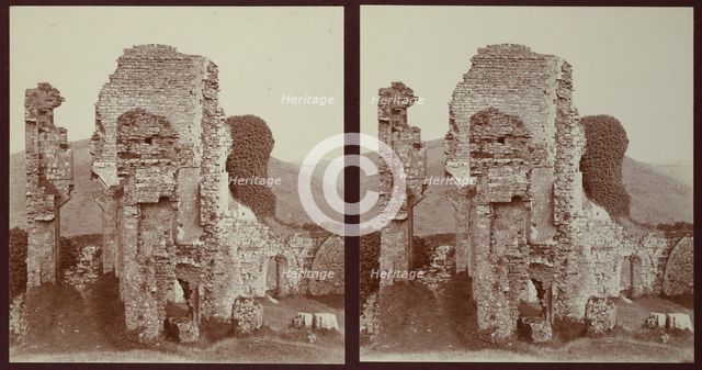 Corfe Castle, Corfe Castle, Purbeck, Dorset, 1913. Creator: Walter Edward Zehetmayr.