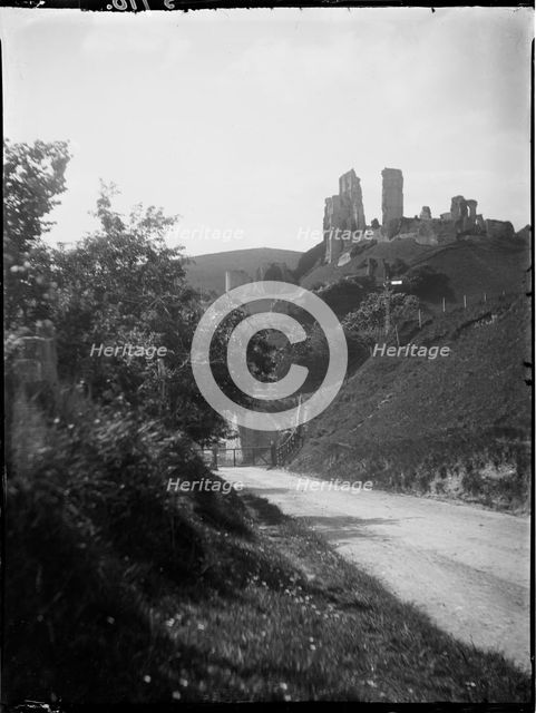 Corfe Castle, Corfe Castle, Purbeck, Dorset, 1927. Creator: Katherine Jean Macfee.