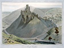 Corfe Castle Dorset, 1823. Creator: William Daniell
