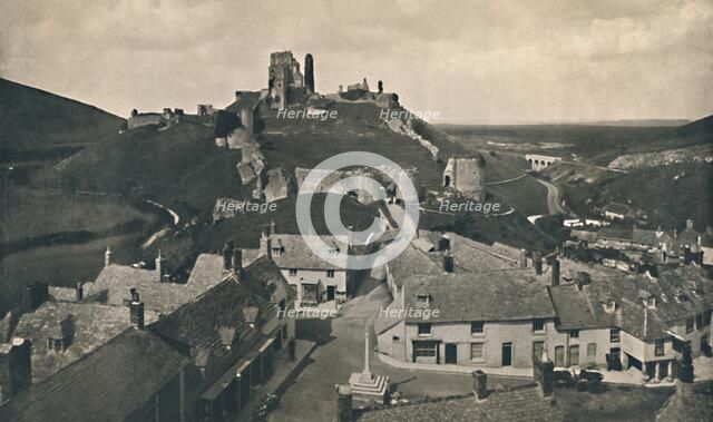 'Corfe Castle, Dorset', c1910. Artist: Unknown.