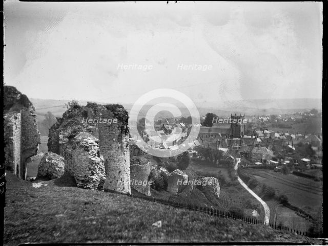 Corfe Castle, Purbeck, Dorset, 1927. Creator: Katherine Jean Macfee.