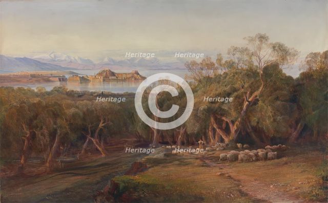 Corfu from Ascension, 1862. Creator: Edward Lear.