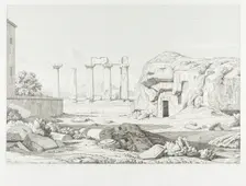 Corinth: Temple of Neptune, 1845. Creator: Theodore Caruelle d'Aligny