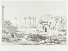 Corinth: Temple of Neptune, 1845. Creator: Theodore Caruelle d'Aligny