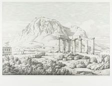 Corinth: Temple of Neptune and the Acrocorinth, 1846. Creator: Theodore Caruelle d'Aligny