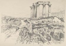 Corinth, towards the Gulf, 1913. Creator: Joseph Pennell