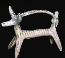 Corinthian terracotta bull, 6th century BC