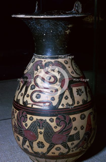 Corinthian wine jug, 6th century BC. Artist: Unknown
