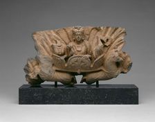 Corinthian Capital with Sun God Surya Riding a Chariot (Quadriga), 2nd century. Creator: Unknown