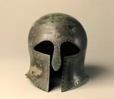 Corinthian Helmet, 500-475 BC. Creator: Unknown