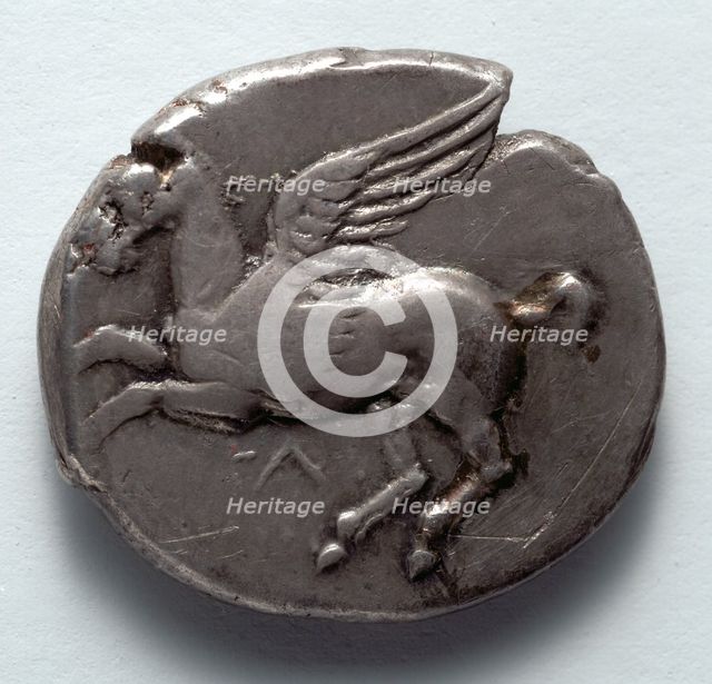 Corinthian Stater: Pegasus (obverse), c. 380 BC. Creator: Unknown.