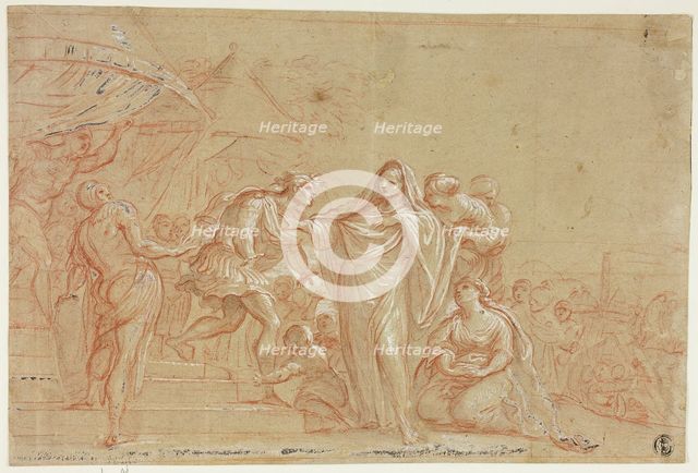 Coriolanus with Veturia and Volumnia at the Volscian Camp, n.d. Creator: Unknown.