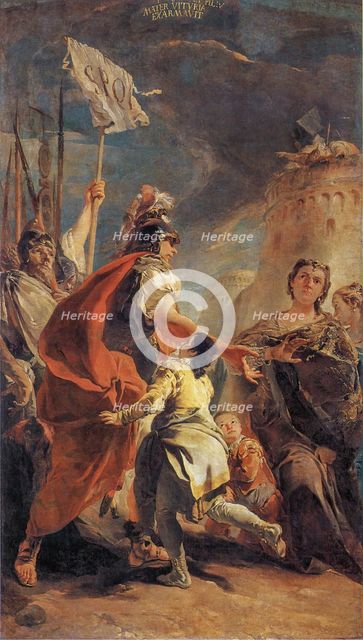 Coriolanus at the Walls of Rome, 1730. Creator: Giovanni Battista Tiepolo.
