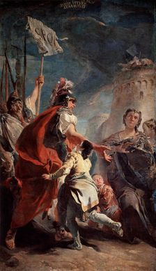 Coriolanus Before the Gates of Rome c1730. Artist: Giovanni Battista Tiepolo