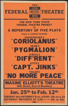Coriolanus, New York, [1930s]. Creator: Unknown