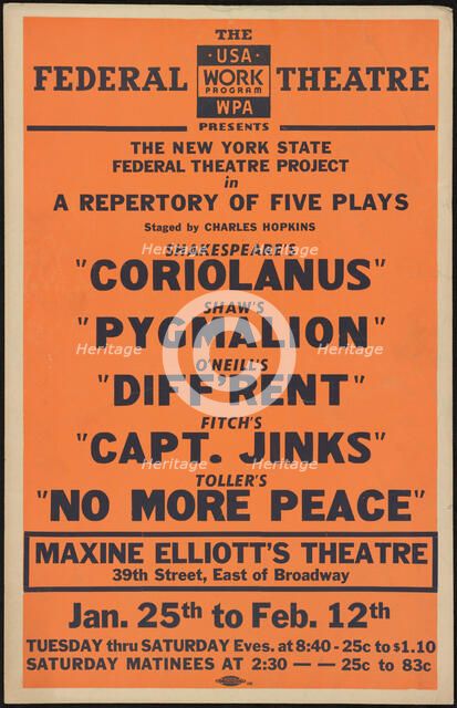 Coriolanus, New York, [1930s]. Creator: Unknown.